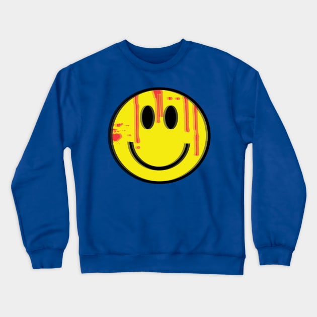 Creepy Smiley Face Crewneck Sweatshirt by saif